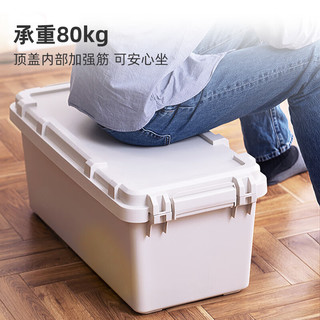 爱丽思（IRIS）TRB400 日本车载收纳箱 28升户外露营收纳后备收纳箱 卡其色