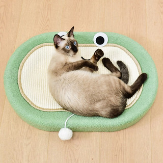 PETS&U 宠与你 瓦楞纸猫抓板 猫抓垫 青蛙剑麻垫61*40*9CM