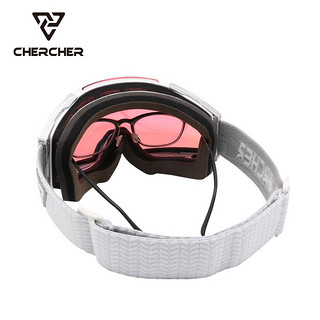 CHERCHER 清哲 变色全天候滑雪镜柱面双层防雾男女装备护目镜可卡近视