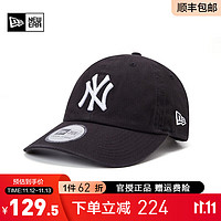 NEW ERA 纽亦华 帽子男女MLB休闲经典软顶NY刺绣情侣遮阳帽棒球帽