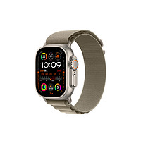 Apple Watch Ultra2 智能手表GPS+蜂窝款49毫米钛金属表壳橄榄色高山回环式表带小号 MRFH3CH/A【免息版】