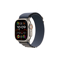 Apple Watch Ultra2 智能手表GPS+蜂窝款49毫米钛金属表壳蓝色高山回环式表带大号 MRFD3CH/A【免息版】