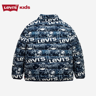 Levi's 李维斯 童装冬季新款儿童双面穿羽绒服男童保暖外套 深靛蓝 120/60(6)