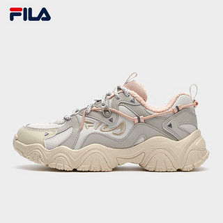 斐乐（FILA）猫爪4代女鞋复古休闲鞋运动鞋加绒鞋子 羊皮纸粉/银灰色-PA 38