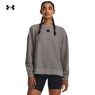 安德玛（UNDERARMOUR）秋冬Ottoman女子抓绒圆领训练运动卫衣1379773 灰色294 XXL