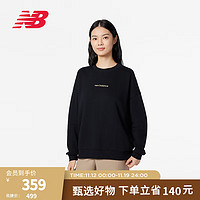 NEW BALANCE NB23女款早秋百搭休闲舒适圆领卫衣 BK AWT33335 L