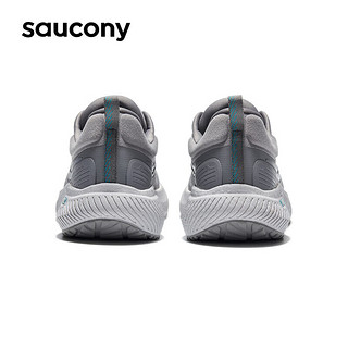 saucony 索康尼 澎湃2防泼水跑步鞋男女减震跑步鞋慢跑运动鞋灰绿39