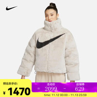 耐克(NIKE)女子 Oversize 风人造毛皮夹克 SPORTSWEAR ESSENTIAL FN0461-