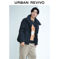 UR冬男装时尚休闲风百搭保暖宽松立领羽绒服UML130004 黑色 S