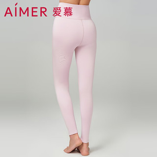爱慕保暖裤女暖逸双层加厚高腰收腹长裤保暖秋裤AM738912 霞影粉3AD 170