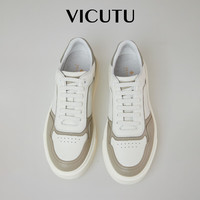 威可多(VICUTU)男士皮鞋舒适轻便商务通勤休闲百搭男鞋VBW23395273 白色 40
