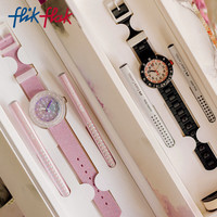 swatch 斯沃琪 Flik Flak(飞菲)儿童瑞士手表 水墨素描 石英表ZFCSP118C