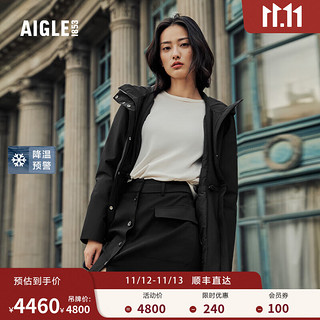 AIGLE艾高20GORE-TEX防风防雨保暖保暖棉服女士外套 黑色 AQ202 40(170/92A)