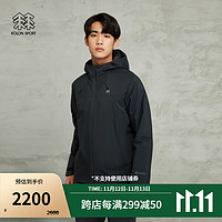 KOLON SPORT/可隆中量连帽棉服 男子户外防泼水透湿防风戈尔保暖夹克外套 LHPJ3WN195-BK 黑色 190/4XL