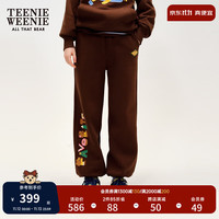 Teenie Weenie小熊&KIM JAM联名20加绒休闲裤束脚卫裤 棕色 170/L