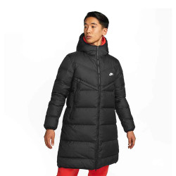 nike耐克对比色品牌logo印花纯色连帽羽绒服男款黑色dv1134010