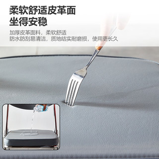 L&S LIFE AND SEASON 折叠椅子家用电脑椅办公椅培训椅便携式靠背椅会议椅子ZY08 灰色皮革加厚款