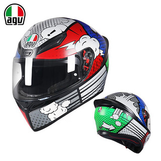 AGV K1头盔全覆式摩托车全盔 摩托车机车全盔赛车跑盔男女防雾小乌龟 K1 BANG MATT ITALY BLUE L