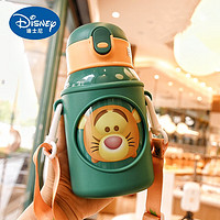 抖音超值购：Disney 迪士尼 儿童保温杯男孩食品级316带吸管Q版幼儿园宝宝上学专用水杯