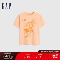 【迪士尼联名】Gap男幼童夏季款印花短袖595332儿童装洋气可爱T恤