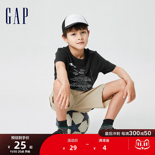 Gap 盖璞 男童趣味印花纯棉短袖T恤877299儿童装运动上衣