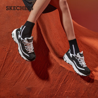 Skechers/斯凯奇经典熊猫鞋女透气厚底老爹鞋蕾丝休闲小白鞋11959