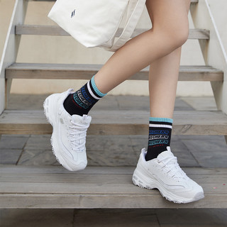 Skechers/斯凯奇经典熊猫鞋女透气厚底老爹鞋蕾丝休闲小白鞋11959