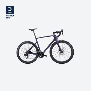 DECATHLON 迪卡侬 自行车轻量耐力竞赛公路车碳纤维碟刹公路自行车苍紫色S-4517012