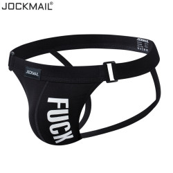 JOCKMAIL 低腰男双丁内裤纯棉性感凉爽透气T裤提臀字母运动丁字裤