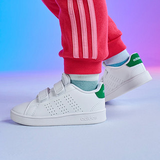 adidas阿迪达斯轻运动ADVANTAGE CF男婴童魔术贴学步鞋小白鞋 白/绿 27(160mm)