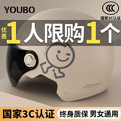 友柏 3C认证 电动车头盔 3C卡通人-防晒