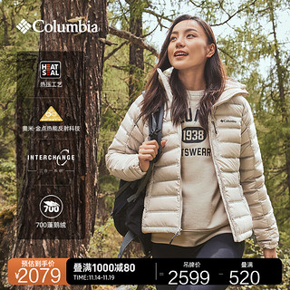 哥伦比亚 女子奥米金点热能无缝热压鹅绒700蓬羽绒服WR8532 278（23年新色） XL(170/92A)