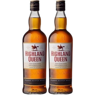 HIGHLAND QUEEN高地女王苏格兰威士忌 波本桶3年调配洋酒700ML*2瓶装