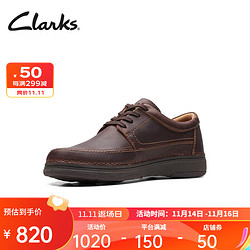 Clarks 其乐 自然系列男士休闲皮鞋春季干爽舒适防滑耐磨休闲鞋