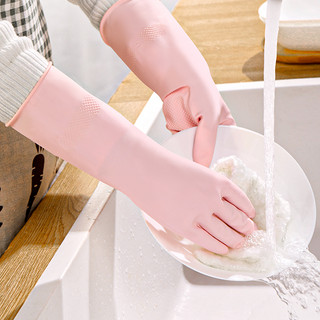 云蕾 家务清洁手套防水防滑橡胶手套1双厨房洗碗乳胶手套颜色