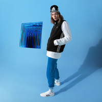 adidas 阿迪达斯 三叶草男装秋冬加绒加厚保暖宽松运动马甲HK7392