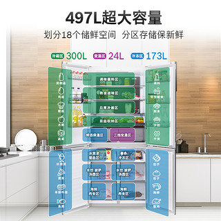 BOSCH 博世 超薄平嵌入式497L家用电冰箱一级十字四门EA20