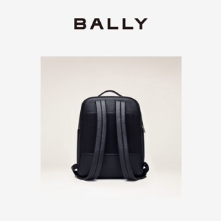 BALLY/巴利男士黑色皮革双肩包6240401