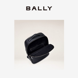 BALLY/巴利男士黑色皮革双肩包6240401