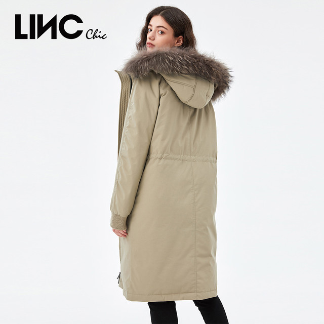 LINC Chic 金羽杰 LINCCHIC金羽杰羽绒服女毛领派克服鹅绒长款羽绒服女冬季2088503