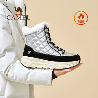 CAMEL 骆驼 户外鞋雪地靴男士新款防水防滑冬季加绒保暖高筒棉鞋女士
