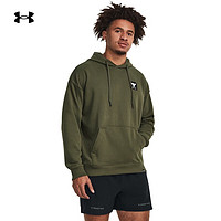 安德玛（UNDERARMOUR）秋冬Project Rock强森男子训练运动连帽卫衣1380541 绿色390 XXL