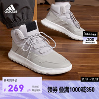 adidas阿迪达斯轻运动FUSION STORM男女冬季加绒保暖中帮运动鞋 灰色/黑色 36.5(225mm)