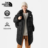 THE NORTH FACE 羽绒服女长款700蓬鹅绒填充防风保暖休闲外套81SA JK3/黑色 L/165