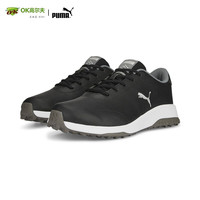 彪马(PUMA)高尔夫运动鞋Fusion Tech男士舒适时尚休闲无钉鞋2023 37853802 黑色/灰色 7.5-41