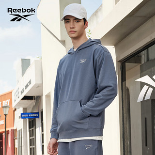 Reebok锐步男女同款HOODIE休闲连帽针织套头衫 藏蓝色 XL