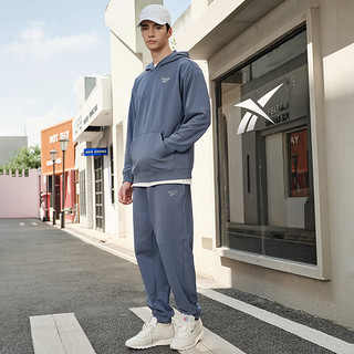 Reebok锐步男女同款HOODIE休闲连帽针织套头衫 藏蓝色 XL