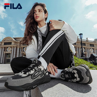 FILA 斐乐 女鞋MARS 1S+复古运动鞋火星鞋跑步鞋 鱼子灰/木炭灰-CC 38.5