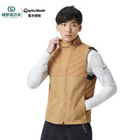 Taylormade泰勒梅高尔夫服装男士防水高弹保暖百搭休闲运动马甲golf背心 U21457-棕色 M