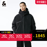 杰克琼斯 杰克·琼斯(JACK&JONES)23年冬季男士保暖反光字母时尚潮流百搭羽绒服223412083 E40黑色 170/92A/S